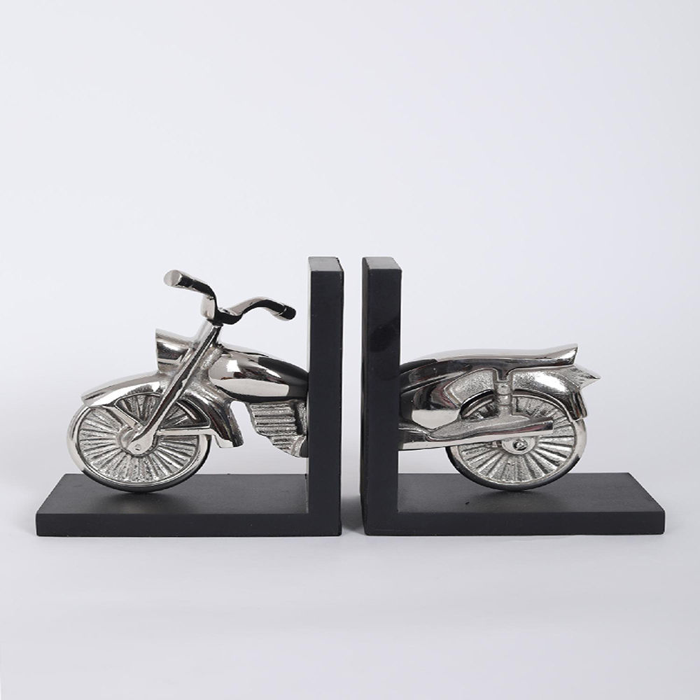Assemblage Silver Metallic Split Bike Bookend Buy Assemblage Silver